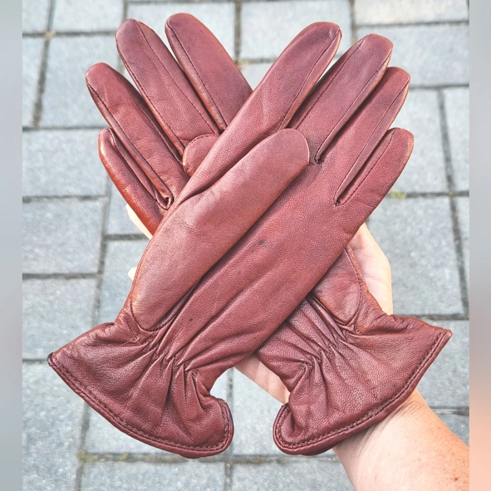 Fownes Fine Chocolate Brown Leather Gloves S